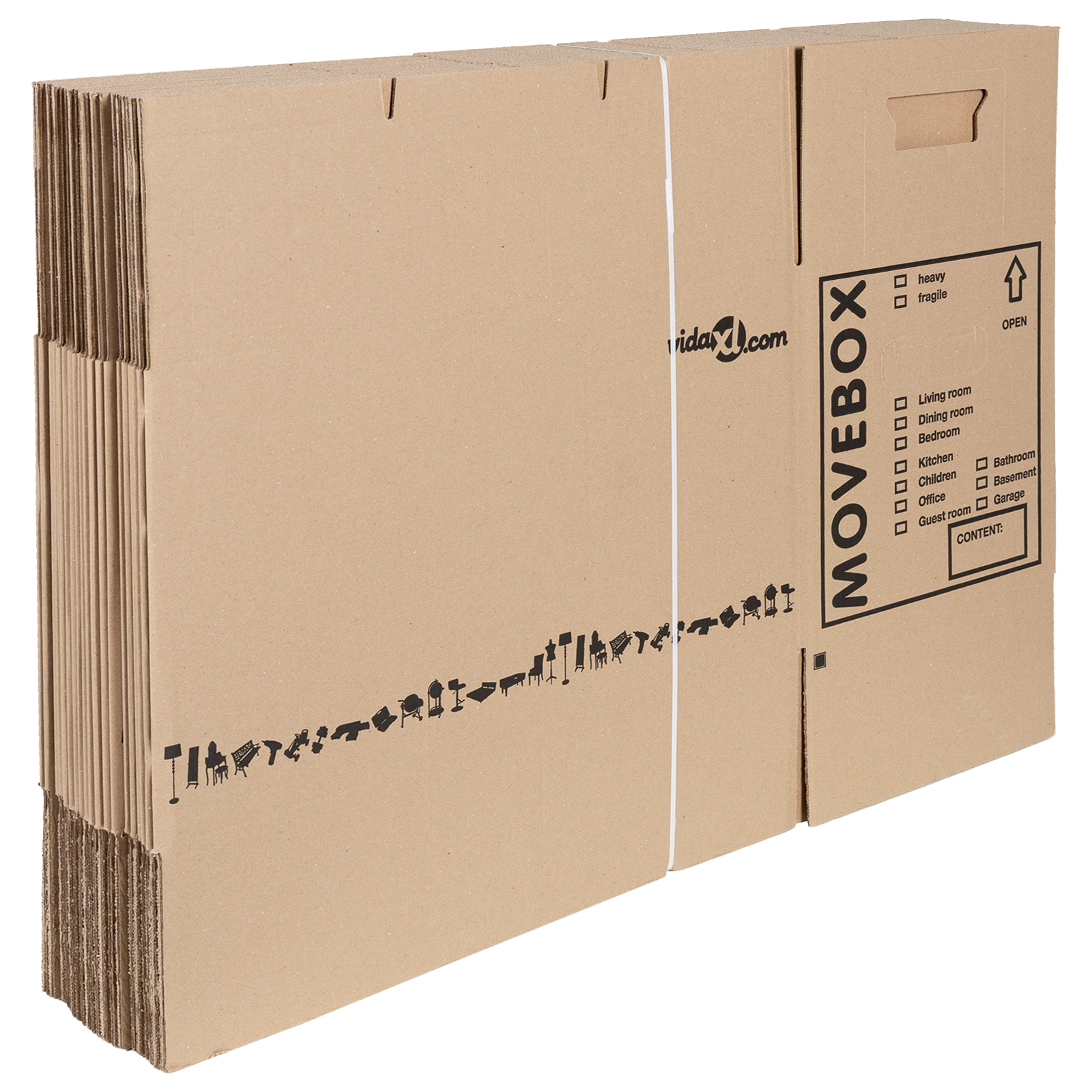 Scatola Per Traslochi 20 Pcs Marrone 59 X 31.5 X 31.5 cm - Image 3
