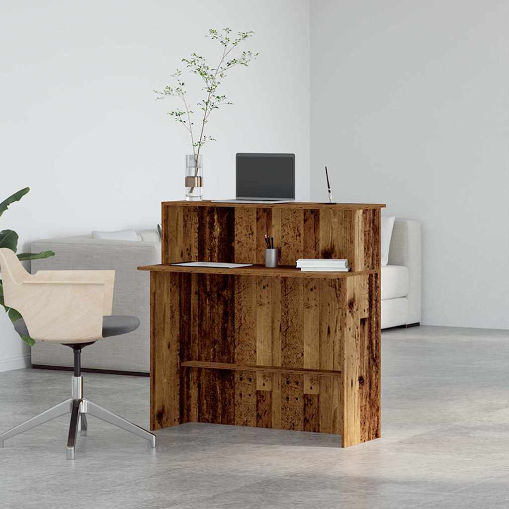 Banco Reception Legno Antico 100x50x103,5 Cm Legno Multistrato - Image 4