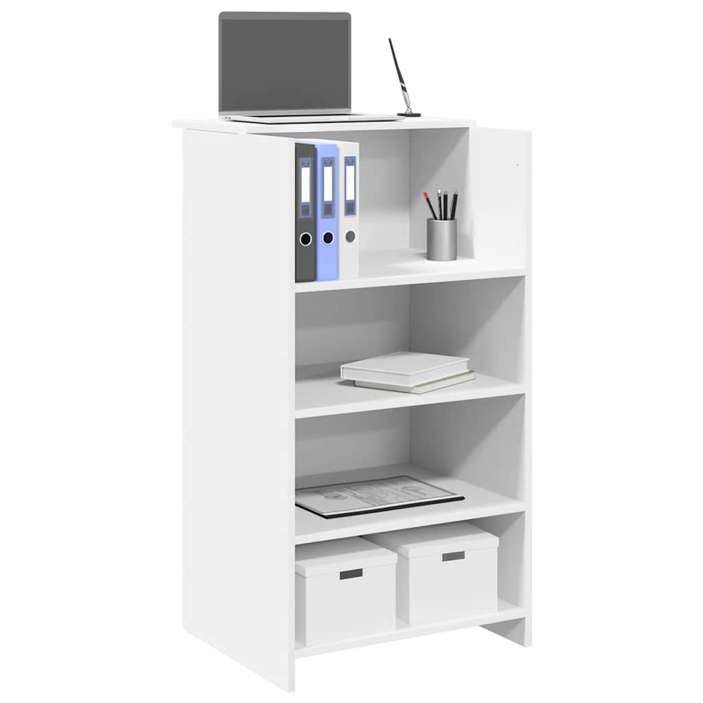 Banco Reception Bianco 55x50x103,5 Cm In Legno Multistrato