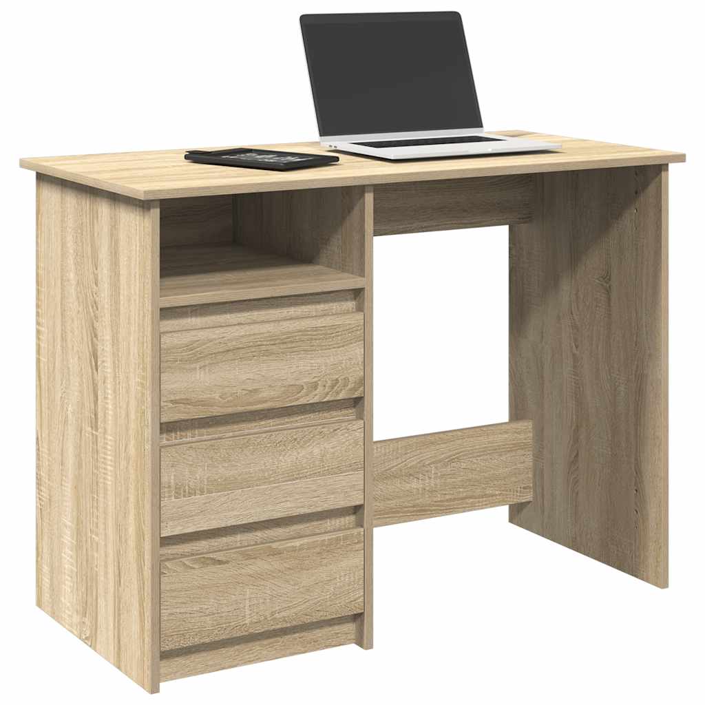 Scrivania Rovere Sonoma 102x50x75 Cm In Legno Multistrato