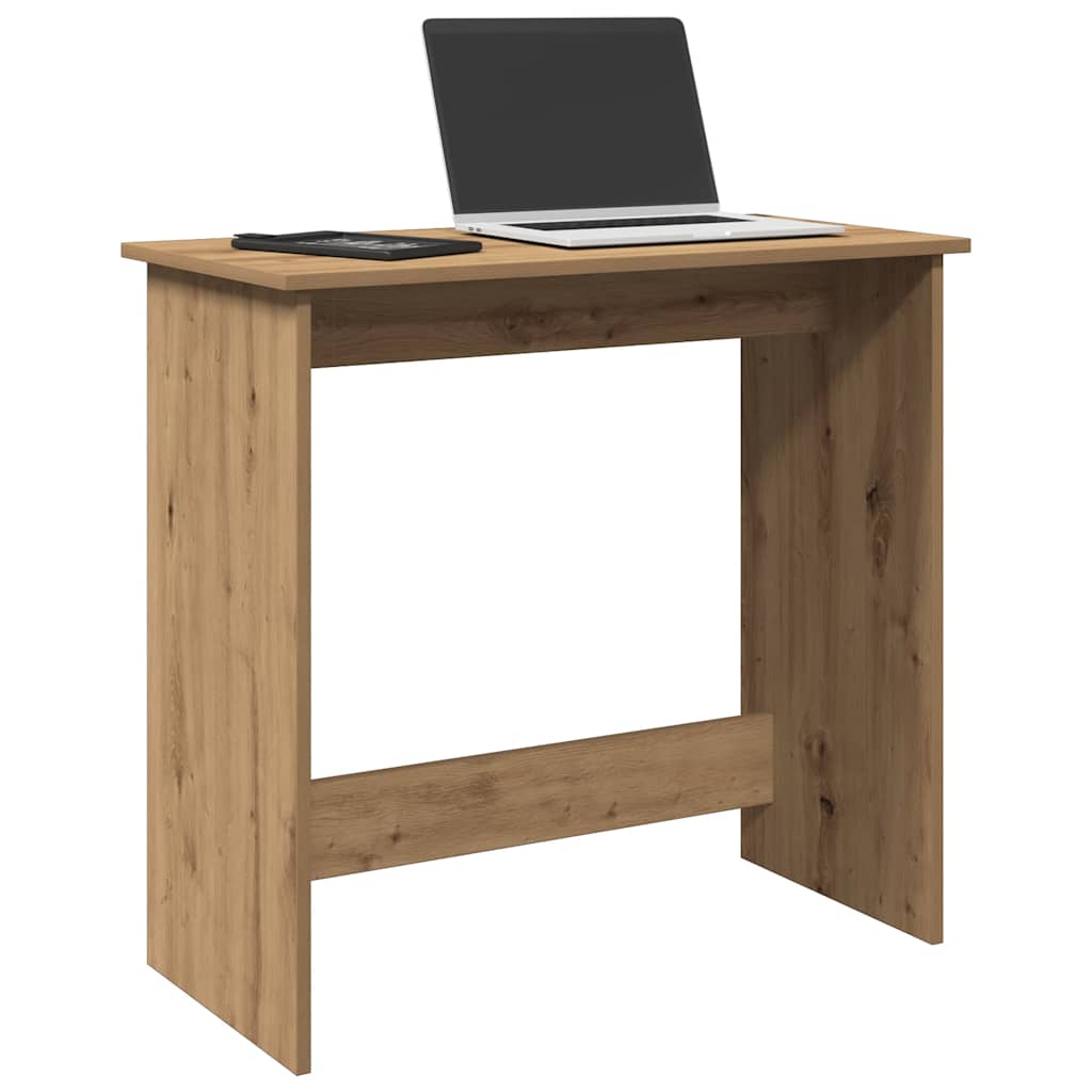 Scrivania Rovere Artigianale 80x40x75 Cm In Legno Multistrato