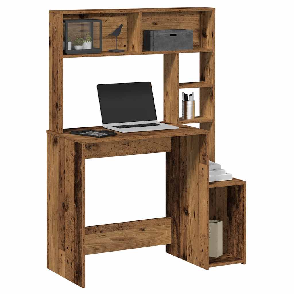 Scrivania Mensole Legno Vecchio 100x45x140 Cm Legno Multistrato
