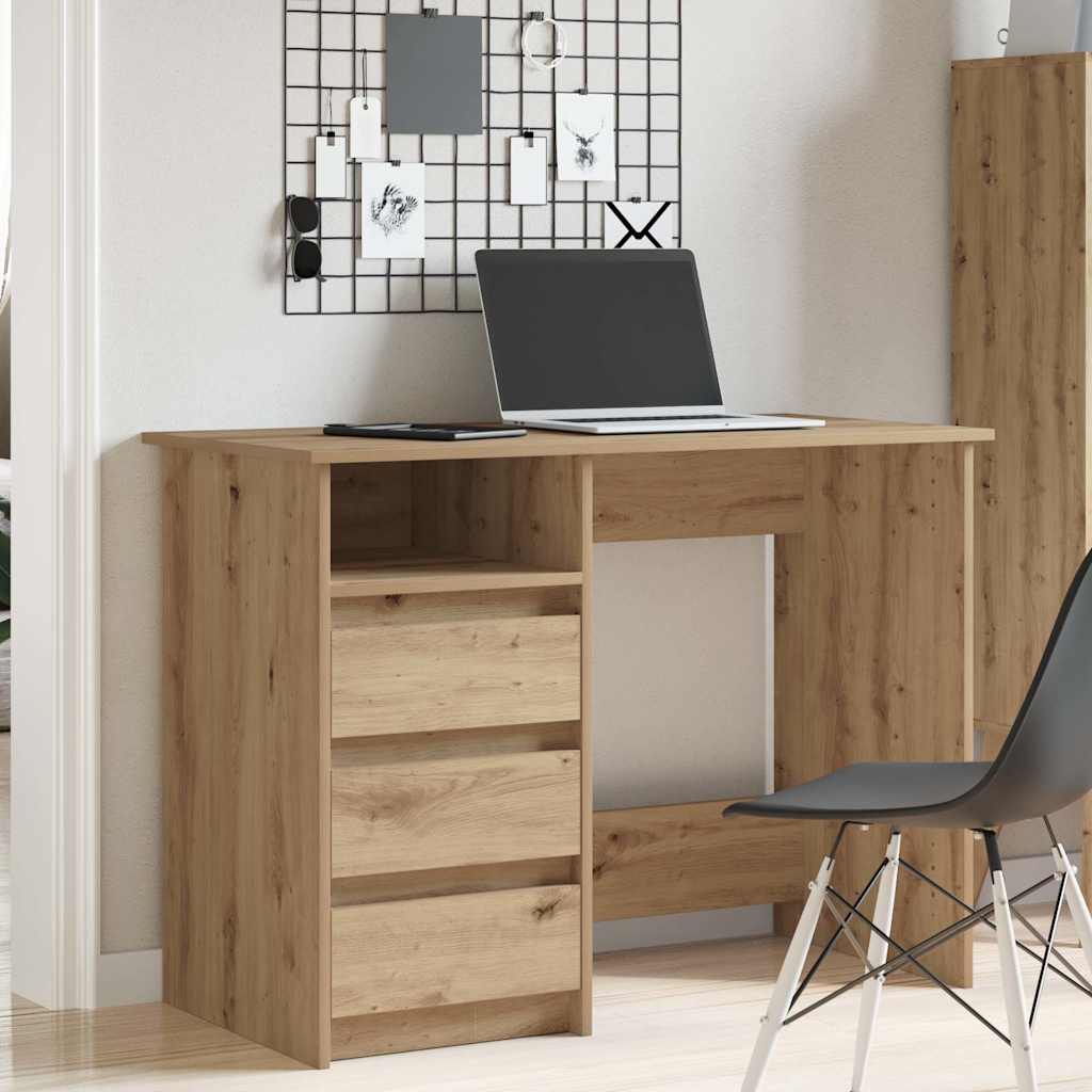 Scrivania Rovere Artigianale 102x50x75 Cm In Legno Multistrato - Image 3