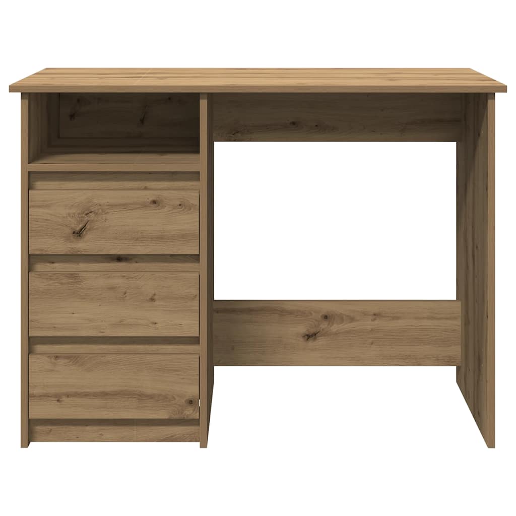 Scrivania Rovere Artigianale 102x50x75 Cm In Legno Multistrato - Image 4
