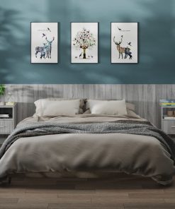 Comodini A Muro 2 Pz Grigio Sonoma