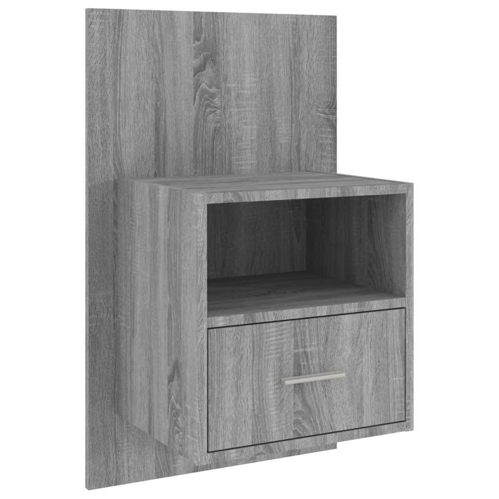 Comodini A Muro 2 Pz Grigio Sonoma - Image 6