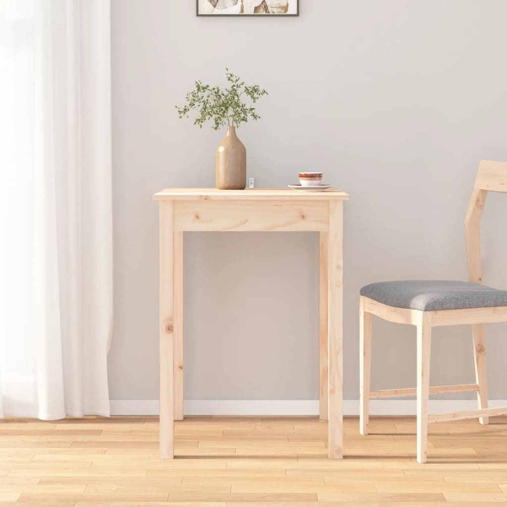 Tavolo Da Pranzo 55x55x75 Cm In Legno Massello Di Pino