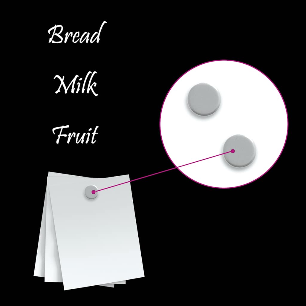 Lavagna Magnetica A Parete Nera 80x30 Cm Vetro Temperato - Image 5