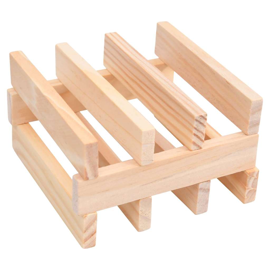 Set 150 Blocchi Di Costruzione In Massello Di Pino Verniciato