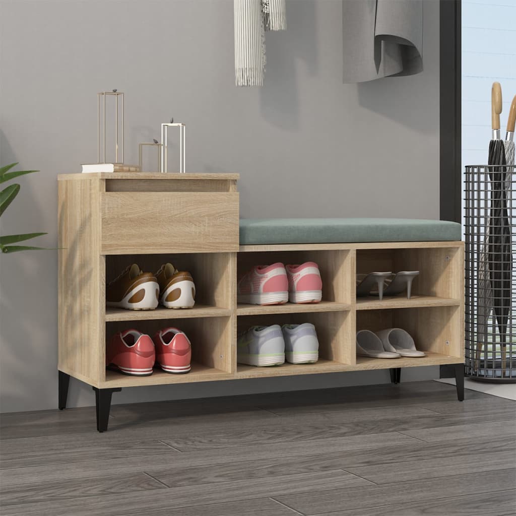 Scarpiera Rovere Sonoma 102x36x60 Cm In Legno Multistrato