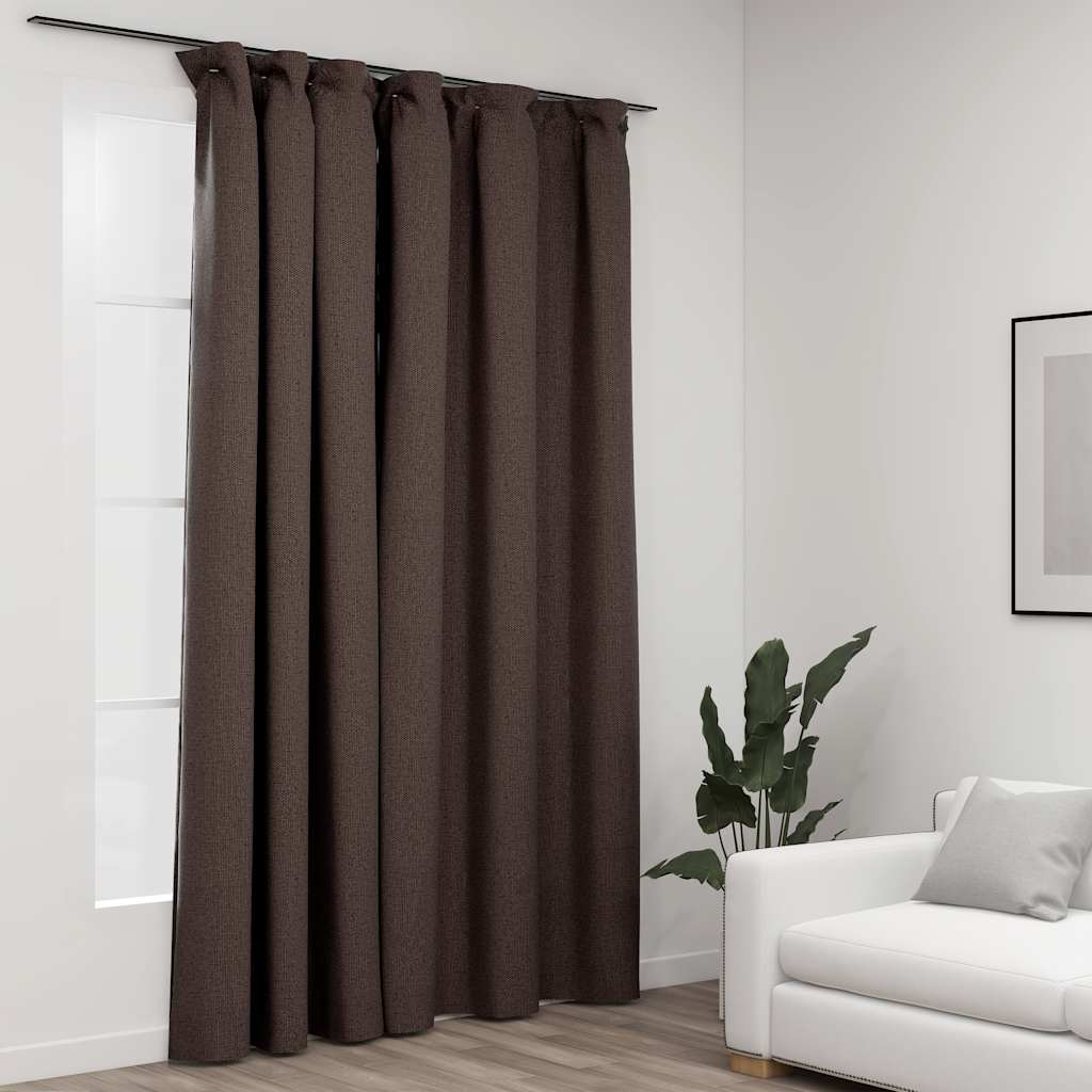 Tenda Oscurante Effetto Lino Con Ganci Talpa 290x245 cm