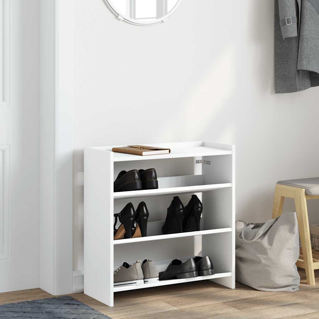Scarpiera Bianca 60x25x62 Cm In Legno Multistrato - Image 3