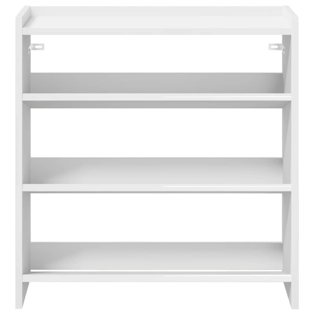 Scarpiera Bianca 60x25x62 Cm In Legno Multistrato - Image 4