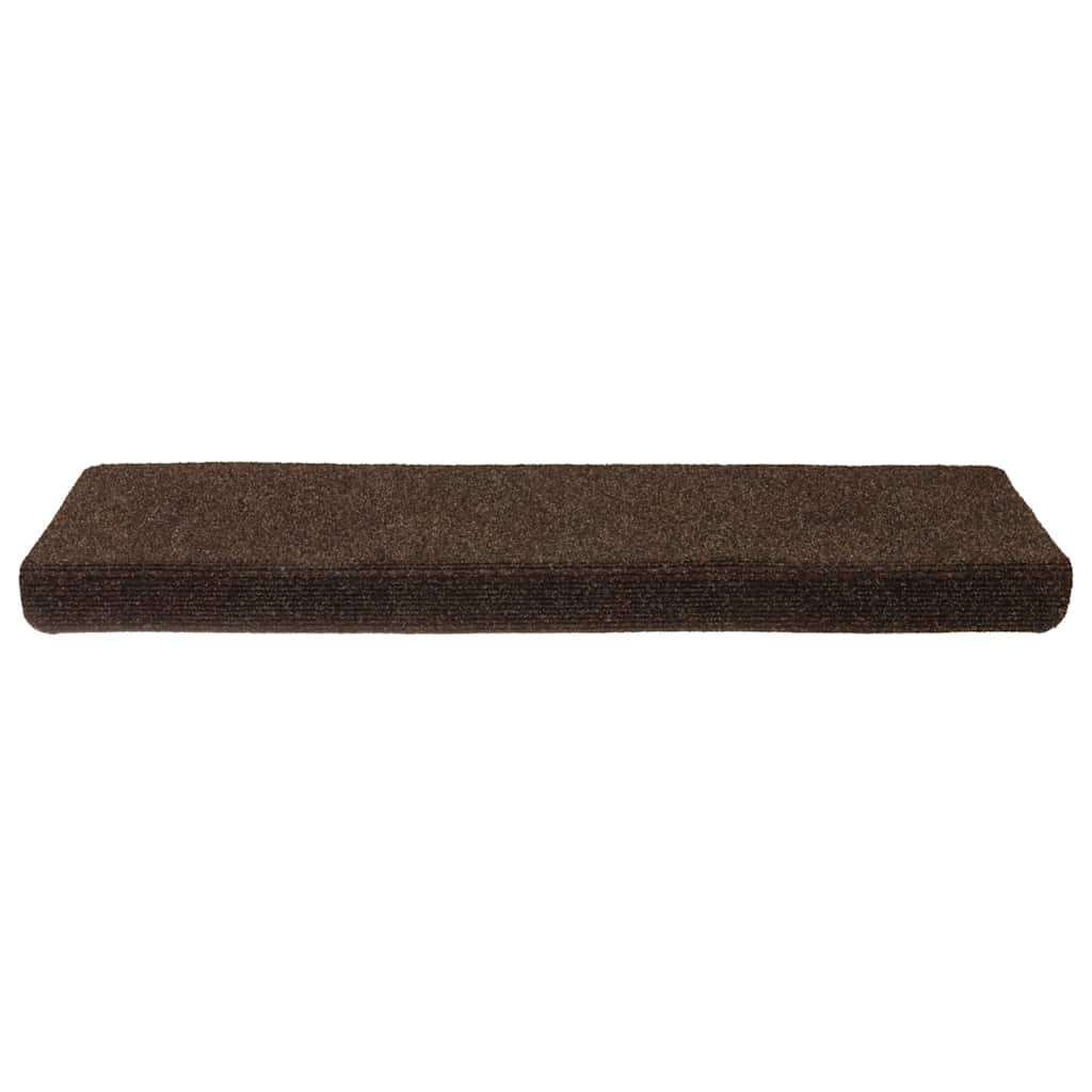 Tappetini Per Scale Autoadesivi 30 Pz 65x21x4 Cm Marrone Bordo Rettangolare - Image 3
