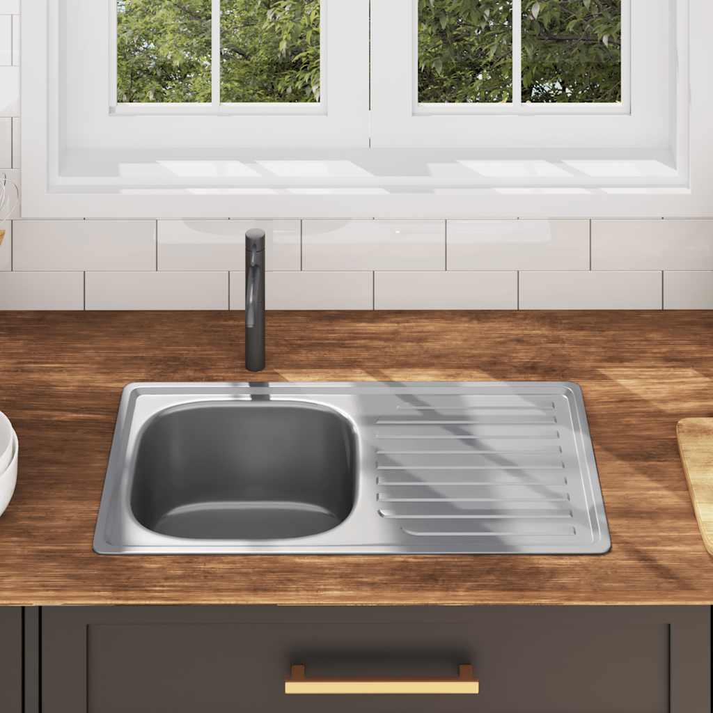 Lavello Da Cucina Con Filtro E Sifone In Acciaio Inox - Image 3