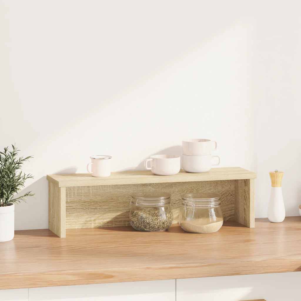 Scaffale Da Cucina Impilabile Rovere Sonoma 50x15x16 cm