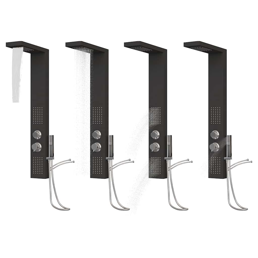 Pannello Doccia In Alluminio Nero - Image 4