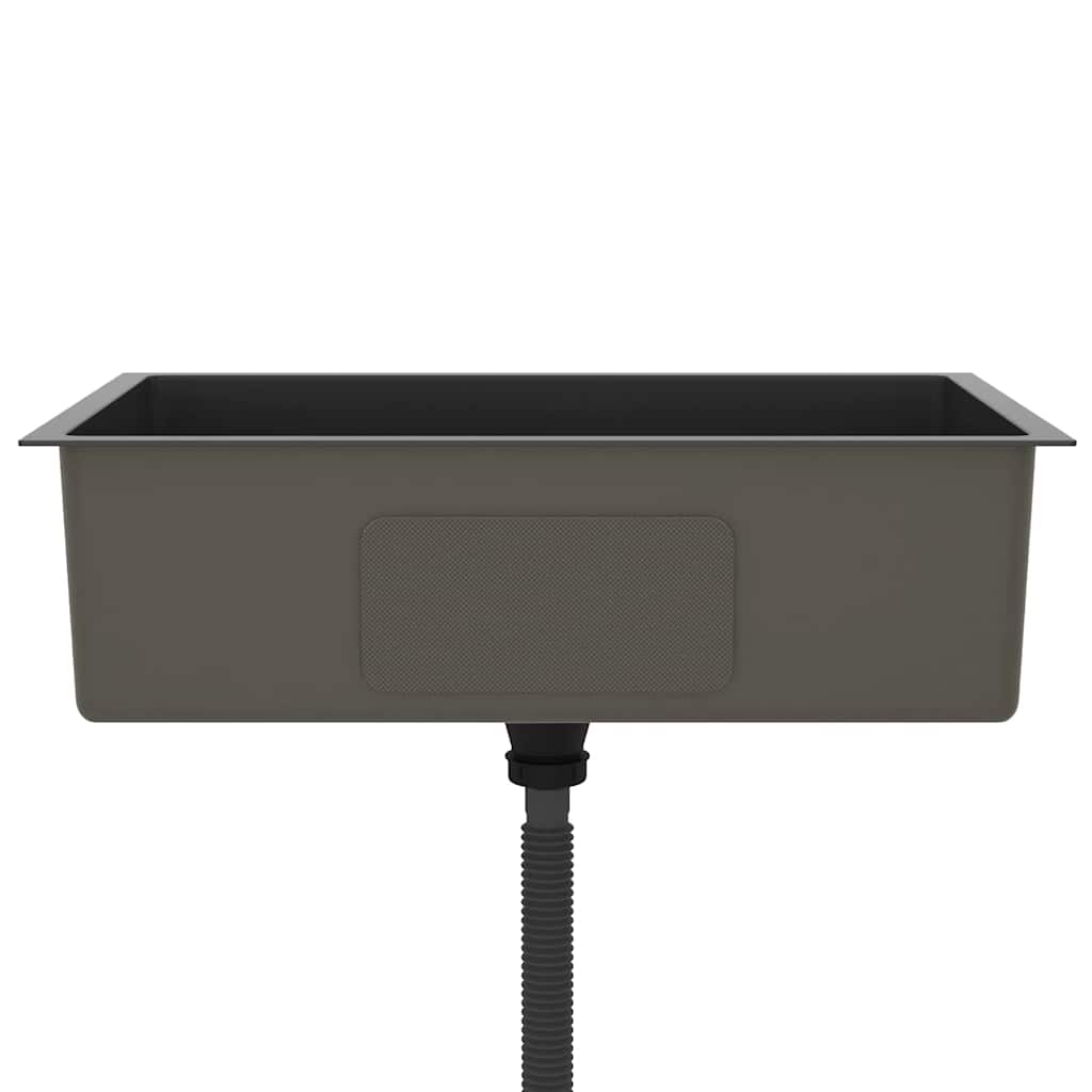 Lavello Da Cucina Artigianale Nero In Acciaio Inox - Image 5