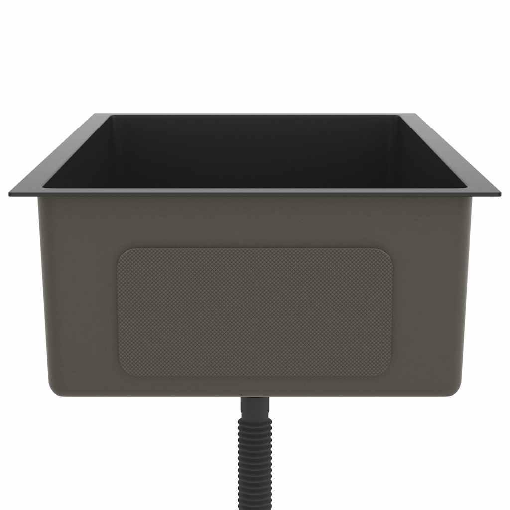 Lavello Da Cucina Artigianale Nero In Acciaio Inox - Image 6