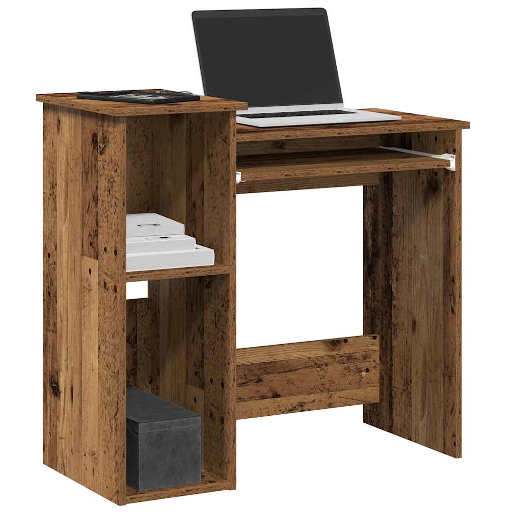 Scrivania Mensole Legno Vecchio 84x40x78 Cm Legno Multistrato