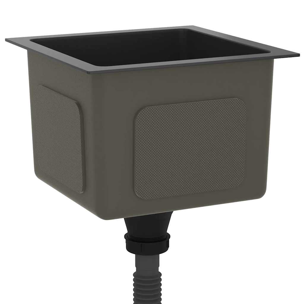 Lavello Da Cucina Artigianale Nero In Acciaio Inox - Image 4