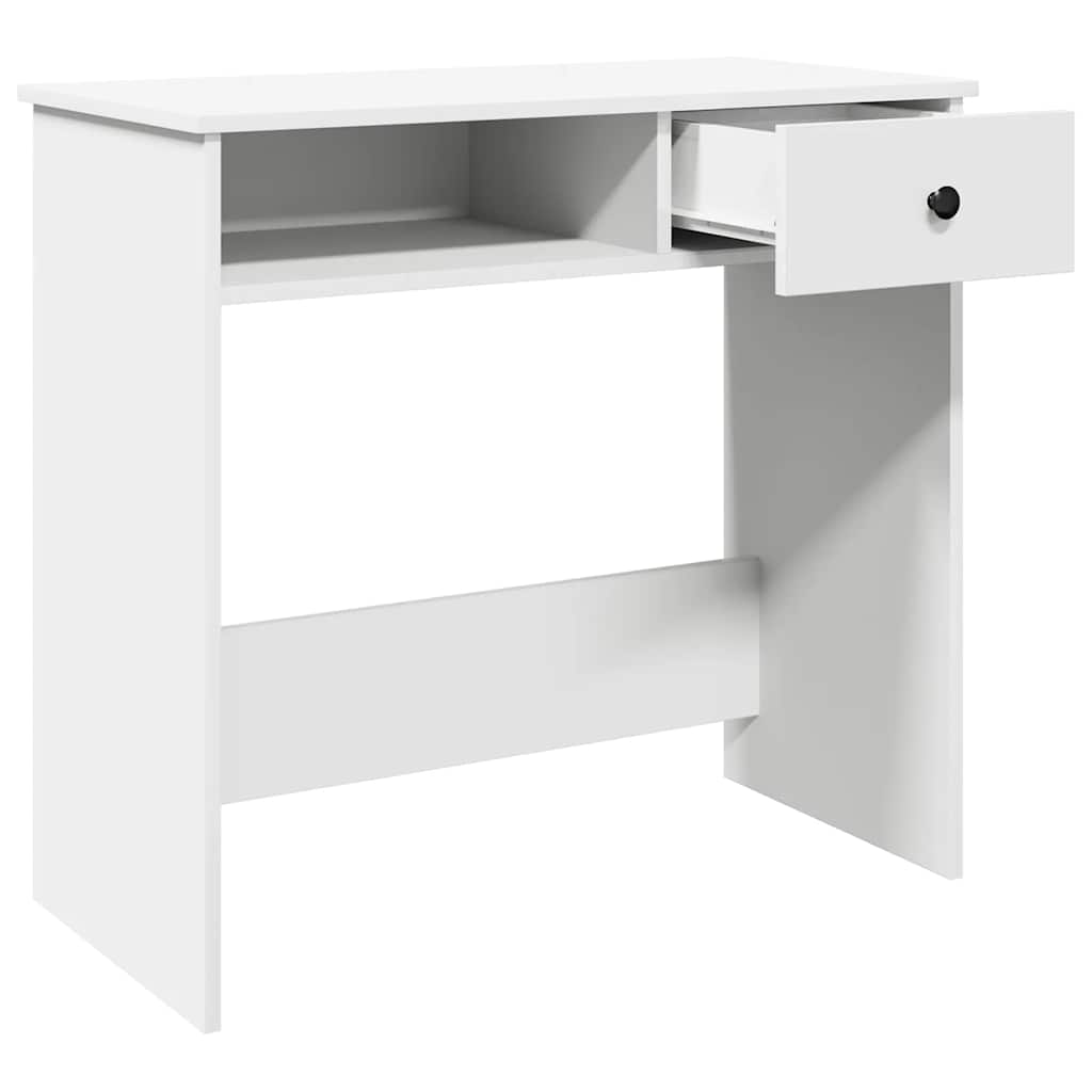 Scrivania Bianca 80x40x75 Cm In Legno Multistrato - Image 4
