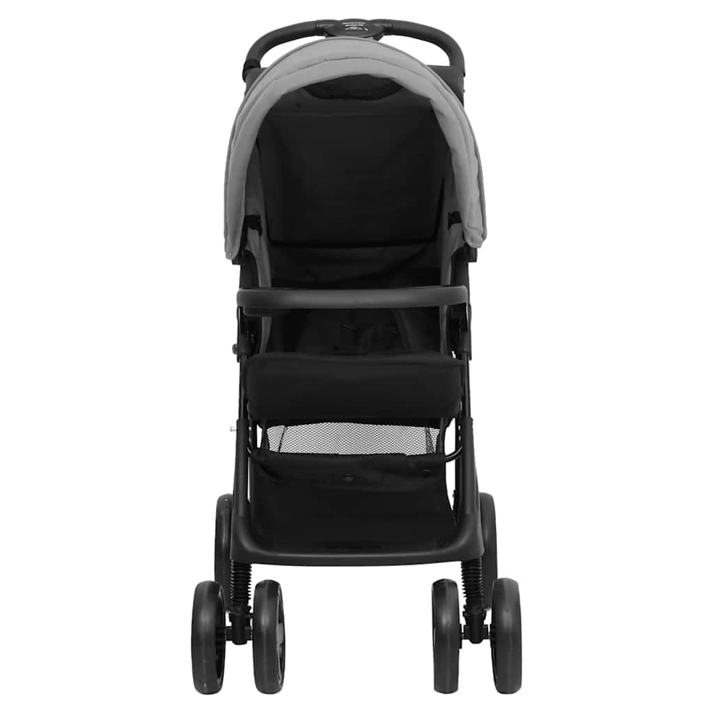 Passeggino 3 In 1 Grigio Chiaro E Nero In Acciaio - Image 4
