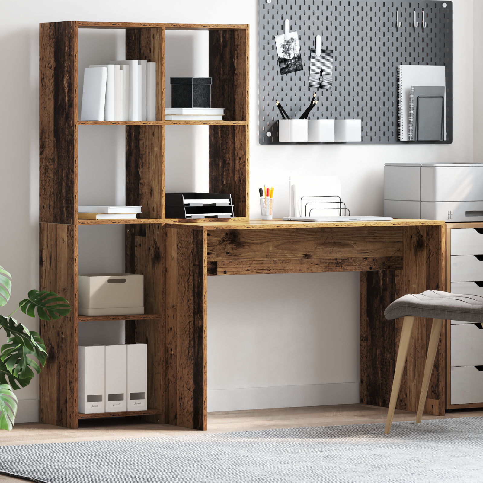 Scrivania Legno Vecchio 138,5 X 55 X 143 Cm Legno Multistrato