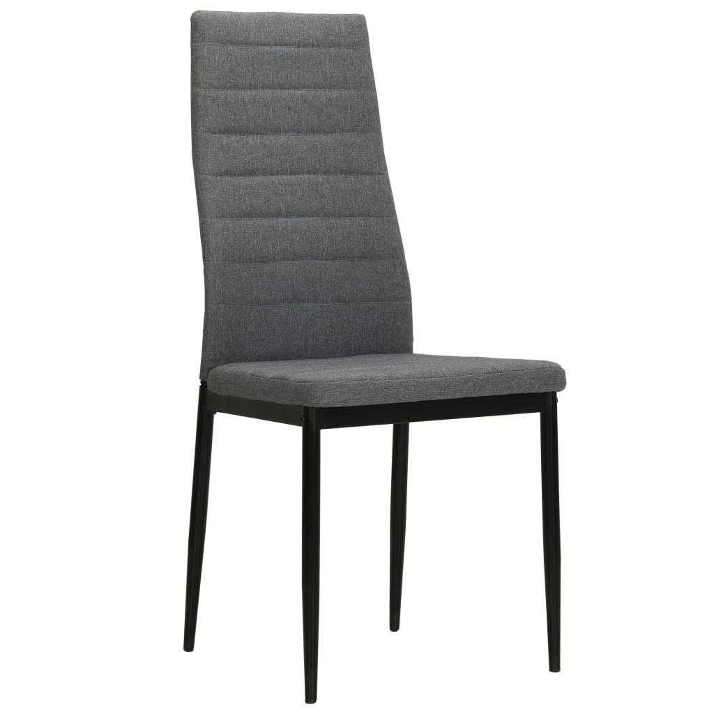 Sedie Da Pranzo 6 Pz Grigio Chiaro In Tessuto