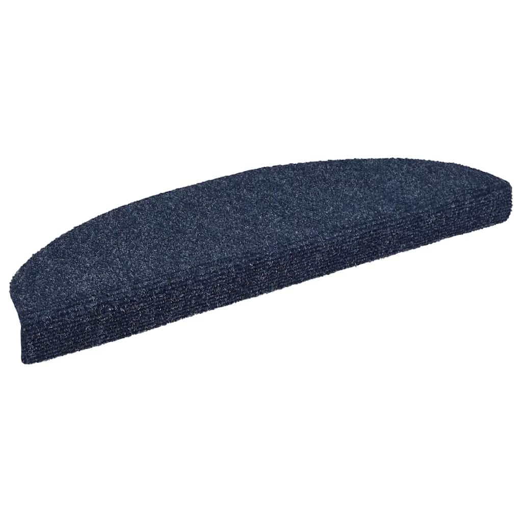 Tappetini Per Scale Autoadesivi 10 Pz 65x21x4 Cm Blu Semicircolari Grandi