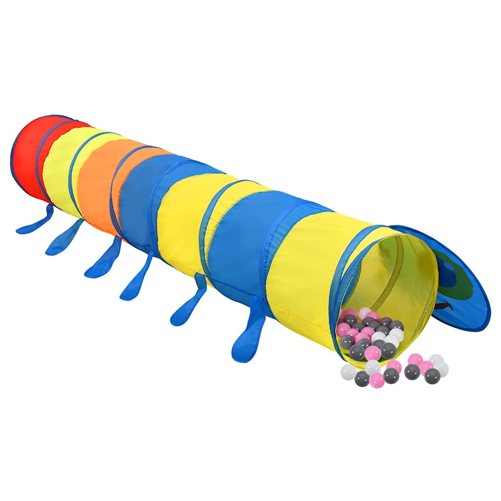Tunnel Gioco Bambini 250 Palline Multicolore 245 Cm Poliestere