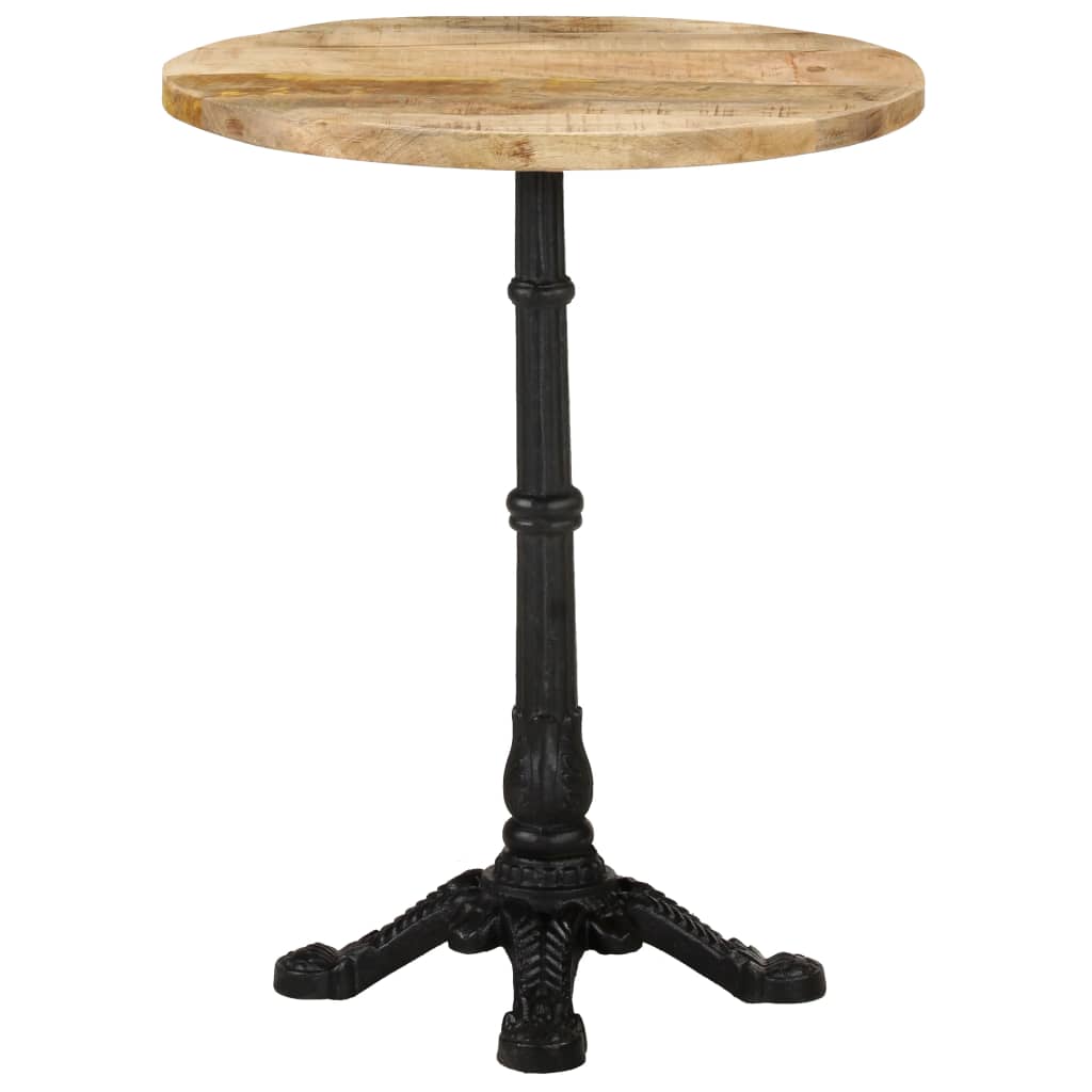 Tavolino Da Bistrot Ø60x76 Cm In Legno Di Mango Grezzo
