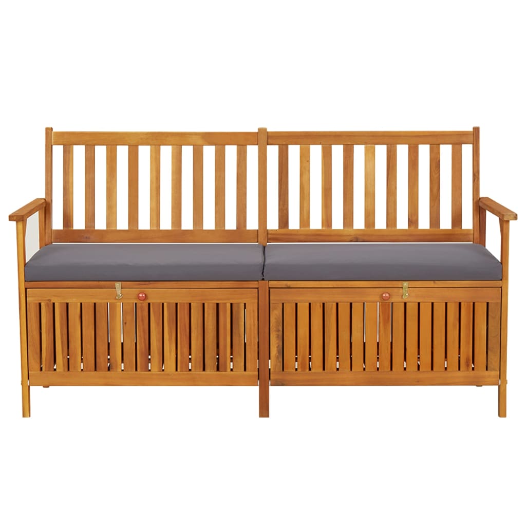 Cassapanca Con Cuscino 148 Cm In Legno Massello Di Acacia