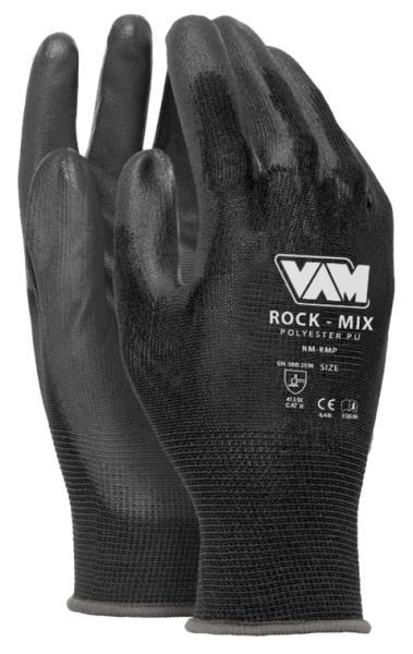 Coppia Guanti Rock Mix Spalmati In Pu Nero Taglia Xl/10