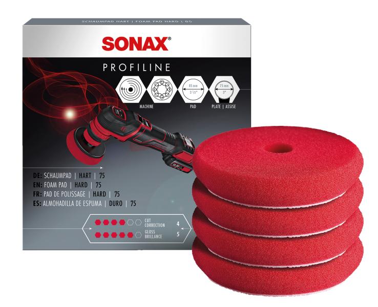 4 Pz Tampone In Spugna Dura Per Lucidatrici Ø 75 mm