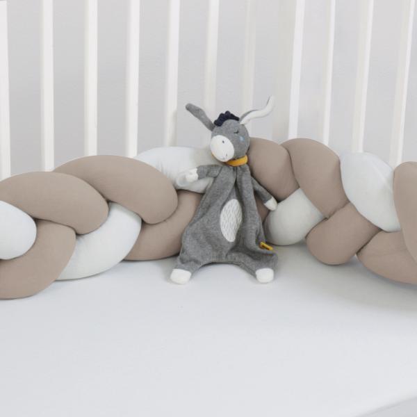 Treccia Paracolpi Per Culla E Lettino Tortora/bianca