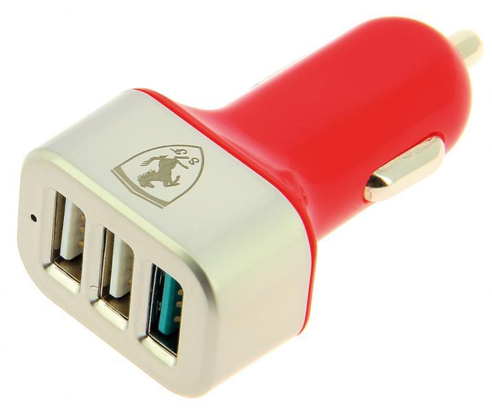 Carica Batterie Da Auto Con 3 Porte Usb 4.1a