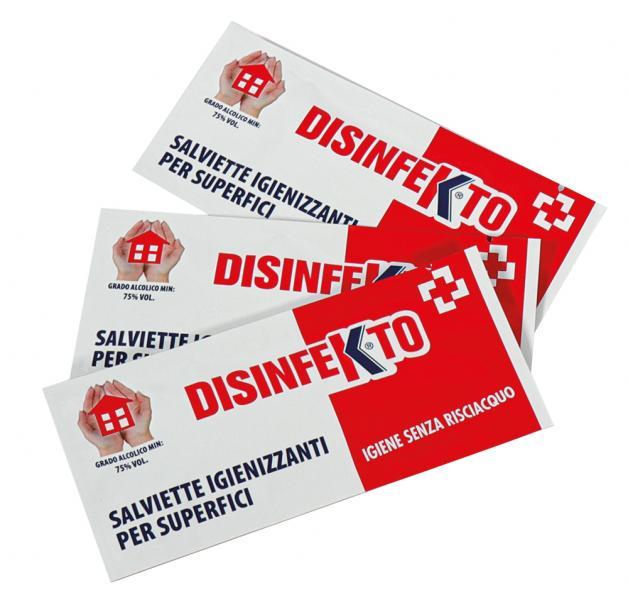 Conf. 250 Pz Salviette Igienizzanti Superfici Alcool 75%