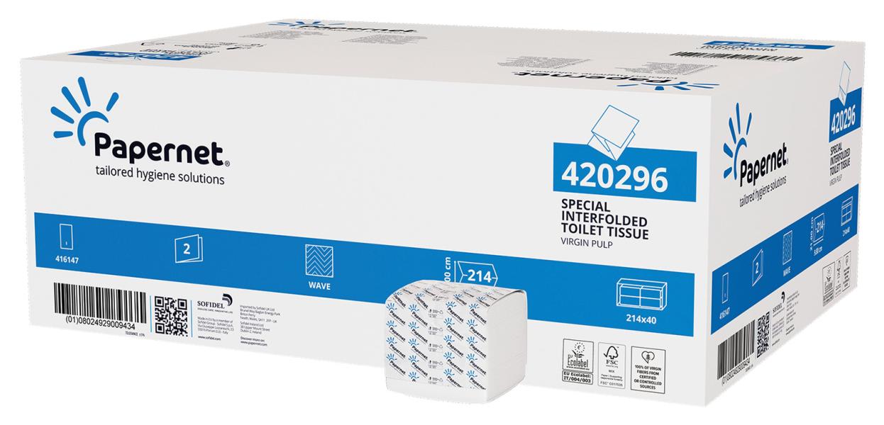 Cart. 40 Conf. Da 214 Fogli Carta Igienica Interfogliata 9,8x21 cm