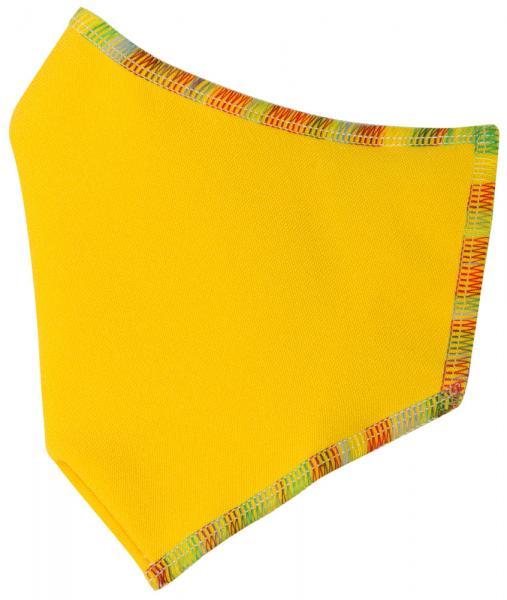 Cora M3pZ-06 Mascherina Adulto Tinta Unita Gialla Bordo Multicolor