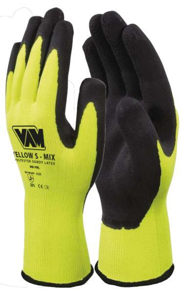 Coppia Guanti Yellow Mix Spalmati In Lattice Sandy Taglia xl