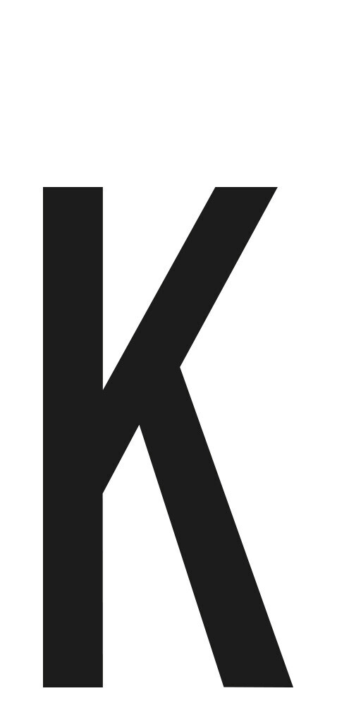 SpelL-It, Caratteri Alfanumerici Adesivi 60x30 Mm - K