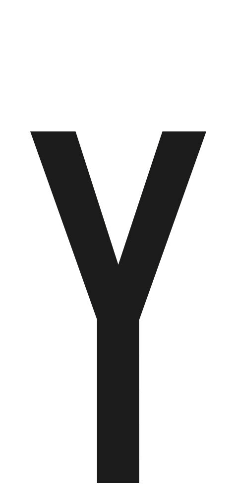 SpelL-It, Caratteri Alfanumerici Adesivi 60x30 Mm - Y