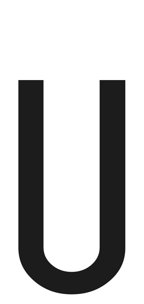 SpelL-It, Caratteri Alfanumerici Adesivi 60x30 Mm - U