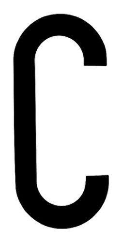 SpelL-It, Caratteri Alfanumerici Adesivi 80x35 Mm - C