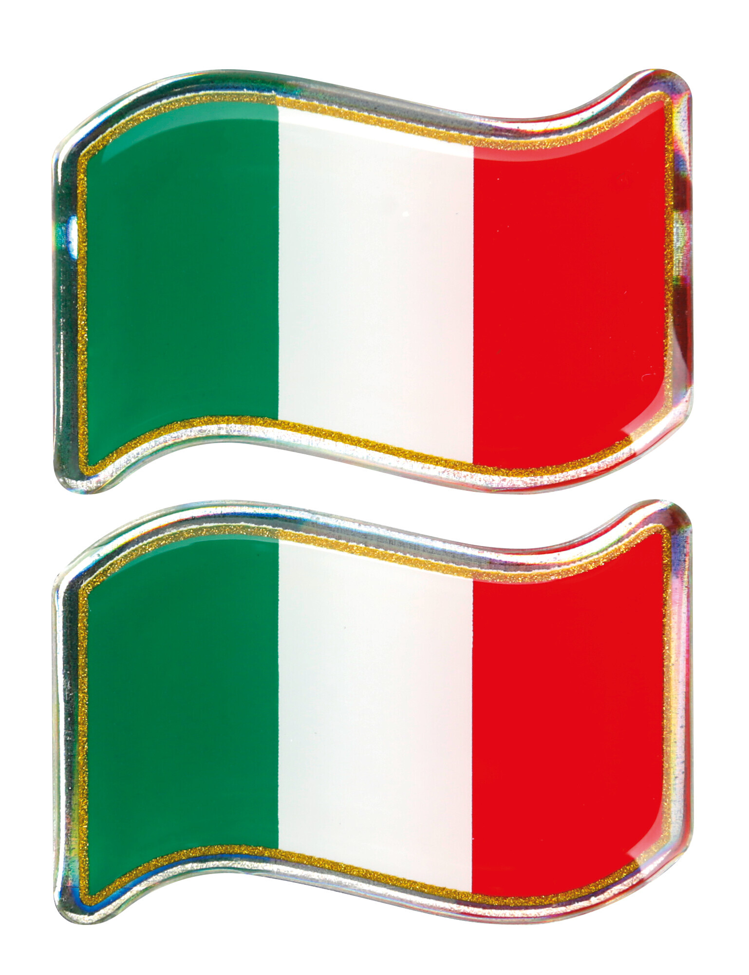 Sticky 3d - Bandiera Italia Al Vento, 2 Pz - 40x27 mm