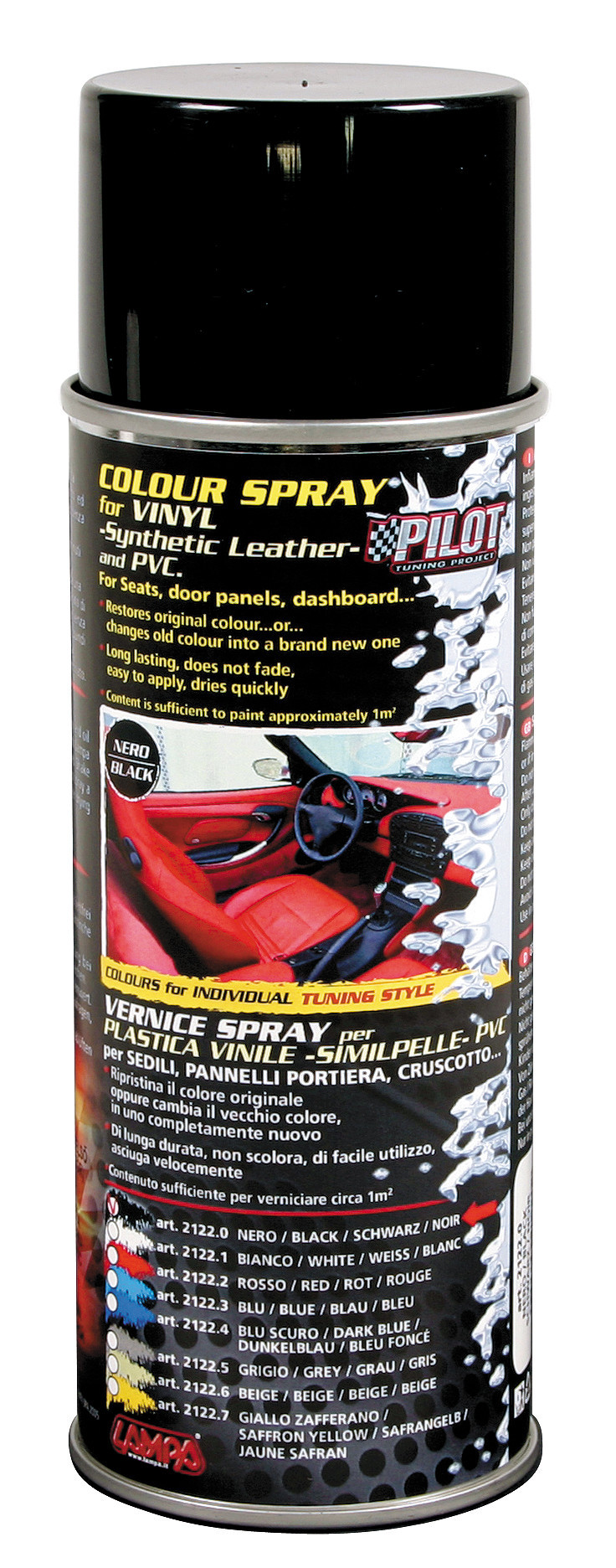 Vernice Spray Per Interni In Vinile (similpelle) E Pvc - Nero