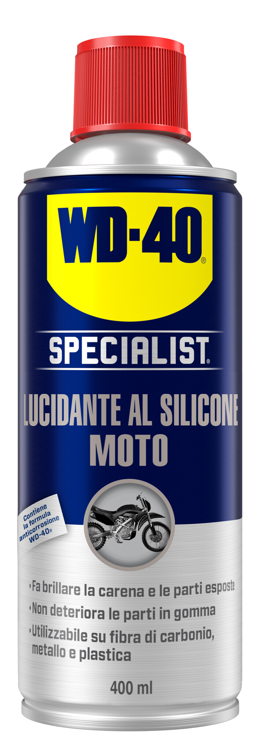 WD-40, Specialist - Lucidante Al Silicone Per Moto - 400 ml
