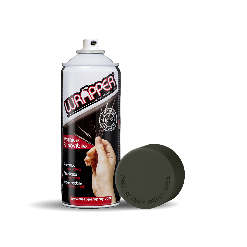 Wrapper, Pellicola Spray Rimovibile, 400 Ml - Grigio Verde