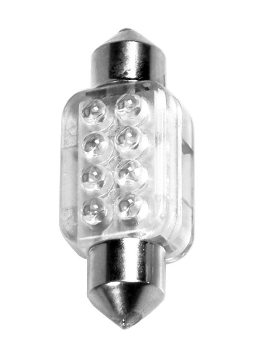 12v Led Series - 8 Led - 13x35 Mm - Sv8,5-8 - 1 Pz  - Scatola - Blu